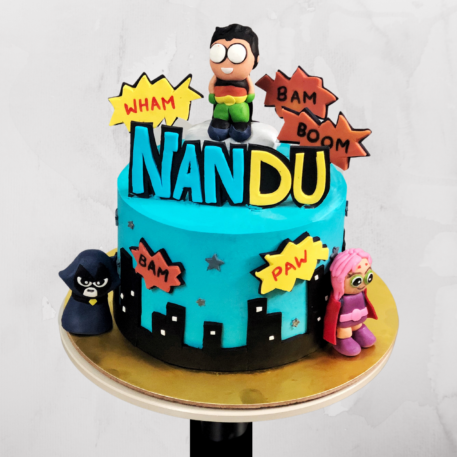 Superhero Cartoon Theme Cake